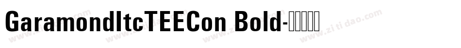 GaramondItcTEECon Bold字体转换